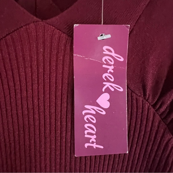 NWT Maroon Red Derek Heart Size Medium Fall/Winter Dress - Picture 7 of 7